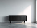 Dielenschränke Holzwerkstoff 160x40x75 cm - Schwarz - Modernes Design mit 4 Türen